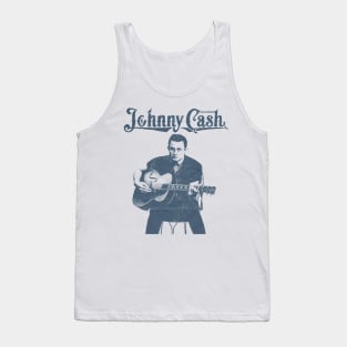 Johnny Cash - Blue Vintage Color Tank Top